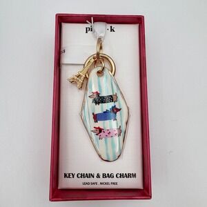 Piper K‎ Dachshund Wiener Doxie Dog Bag Charm Keychain Eiffel Tower Paris